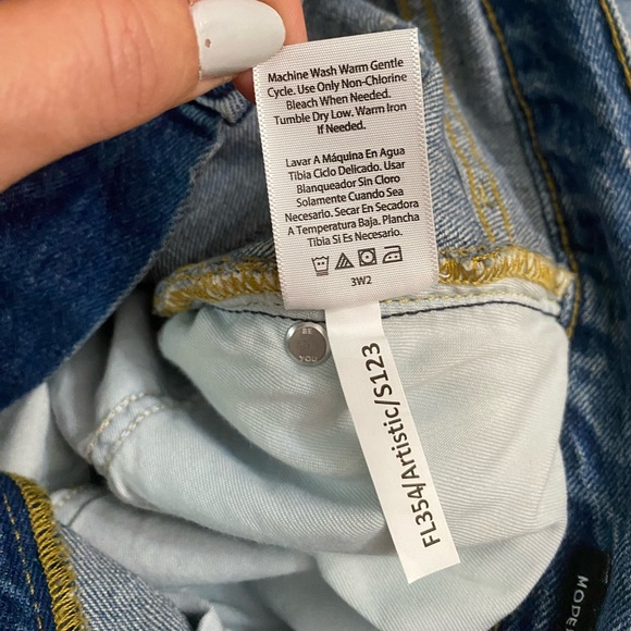 Free Assembly FRAYED PATCHWORK mid rise modern straight men’s size 34x30 - Picture 9 of 16